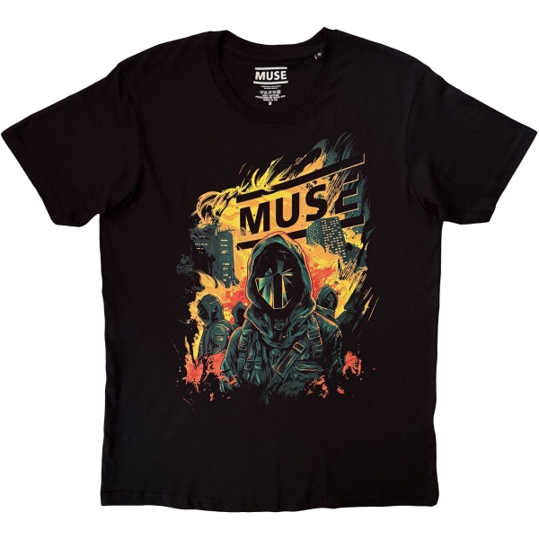 Muse - Burning Uni Bl T-Shirt in the group MERCHANDISE / T-shirt / Kommande / Pop-Rock at Bengans Skivbutik AB (5681173r)