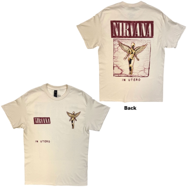 Nirvana - In Utero Cover Uni Natrl T-Shirt in the group OTHER / Kommande - alla format at Bengans Skivbutik AB (5681181r)
