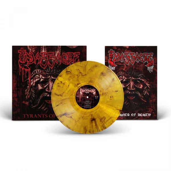 Massacre - Tyrants Of Death (Yellow Marbled Vi in the group OTHER / Kommande - alla format at Bengans Skivbutik AB (5681316)
