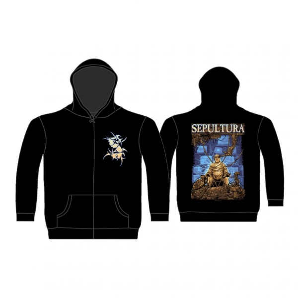 Sepultura - Zip Hood - Chaos Ad (Xl) in the group MERCHANDISE / Hoodies / Kommande / Hårdrock at Bengans Skivbutik AB (5682317)