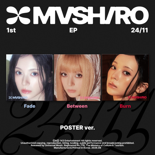 Mashiro - 24/11 (Poster Fade Ver.) in the group MERCHANDISE / Merch+Code / Kommande / K-Pop at Bengans Skivbutik AB (5682656)