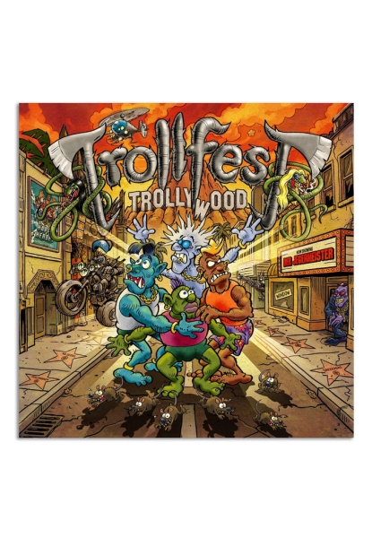 Trollfest - Trollywood (Orange Vinyl) in the group VINYL / Upcoming releases / Hårdrock at Bengans Skivbutik AB (5683238)