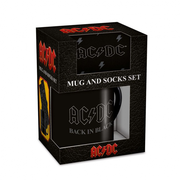 Ac/Dc - Back In Black Mug & Sock Set in the group MERCHANDISE / Merch / Hårdrock at Bengans Skivbutik AB (5683287)