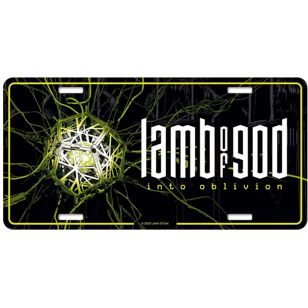 Lamb Of God - Into Oblivion Number Plate in the group MERCHANDISE / Merch / Kommande / Hårdrock at Bengans Skivbutik AB (5683341)