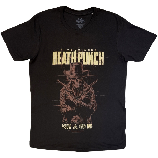 Five Finger Death Punch - Crossed Pistols Shadow Uni Bl T-Shirt in the group MERCHANDISE / T-shirt / Nyheter / Hårdrock at Bengans Skivbutik AB (5683367r)