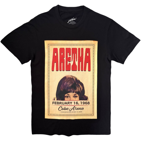 Aretha Franklin - Cobo Hall Uni Bl T-Shirt in the group MERCH / Clothing / T-shirts at Bengans Skivbutik AB (5685397r)