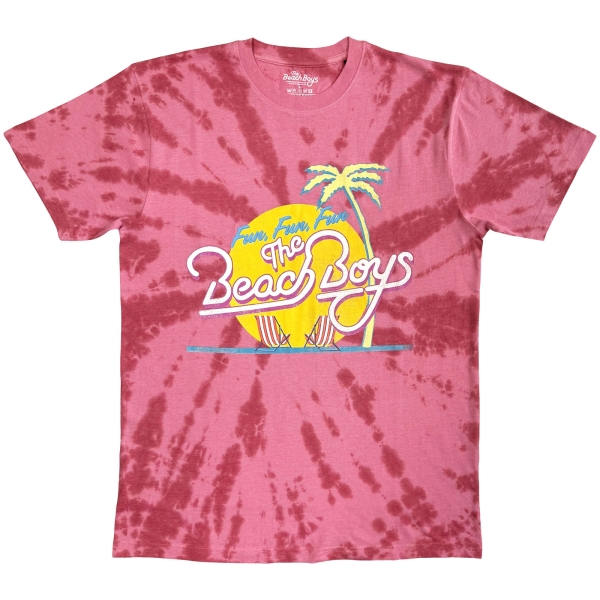 Beach Boys - Fun, Fun, Fun Uni Red Dipdye T-Shirt in the group MERCH / Clothing / T-shirts at Bengans Skivbutik AB (5685406r)