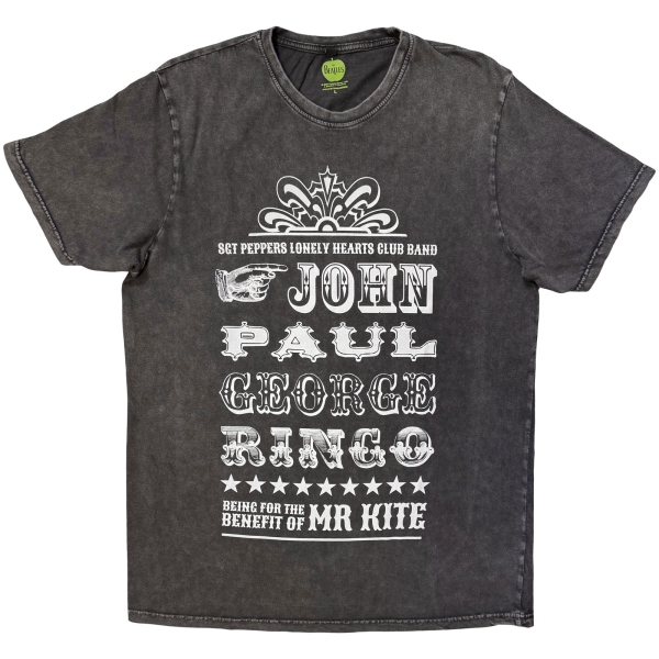The Beatles - Mr Kite Stone Wash Uni Char T-Shirt in the group MERCH / Clothing / T-shirts at Bengans Skivbutik AB (5685409r)