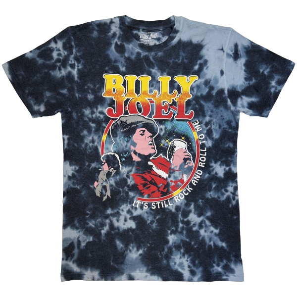Billy Joel - Still Rock 'N Roll Uni Bl Dipdye T-Shirt in the group MERCH / Clothing / T-shirts at Bengans Skivbutik AB (5685412r)
