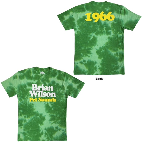 Brian Wilson - Pet Sounds '66 Uni Green Dipdye T-Shirt in the group MERCH / Clothing / T-shirts at Bengans Skivbutik AB (5685419r)