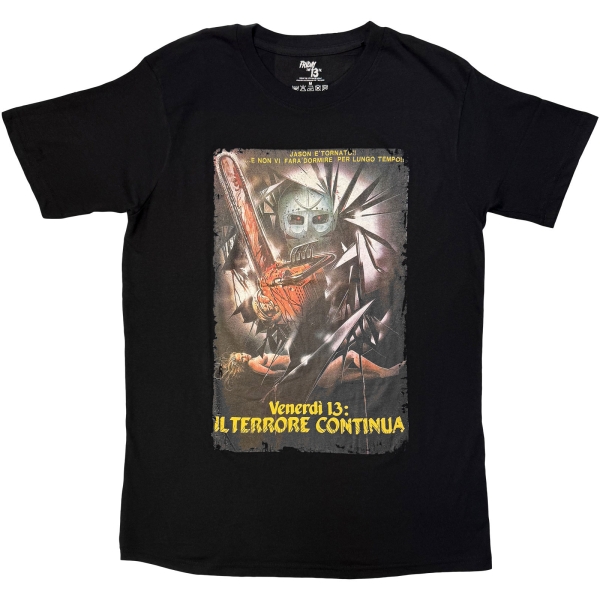 Friday The 13Th - Il Terrore Continua Uni Bl T-Shirt in the group MERCH / Clothing / T-shirts at Bengans Skivbutik AB (5685435r)