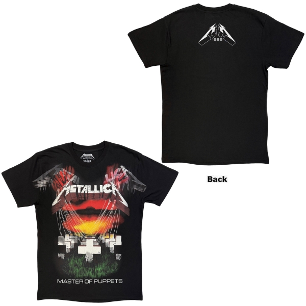 Metallica - Master Of Puppets Jumbo Uni Bl T-Shirt in the group MERCH / Clothing / T-shirts at Bengans Skivbutik AB (5685453r)