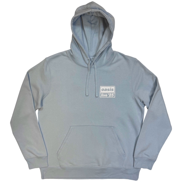 Oasis - Live '25 Distressed Lockuppocket Uni Lht Blue Hoodie in the group MERCH / Clothing / Hoodies at Bengans Skivbutik AB (5685469r)