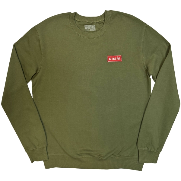 Oasis - Red Decca Logo Uni Khaki Sweatshirt in the group MERCH / Clothing / Sweatshirts at Bengans Skivbutik AB (5685485r)