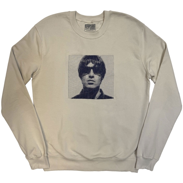 Oasis - Liam Embroidered Portrait Uni Cream Sweatshirt in the group MERCH / Clothing / Sweatshirts at Bengans Skivbutik AB (5685488r)