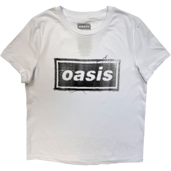 Oasis - Thread Logo Lady Wht T-Shirt in the group MERCH / Clothing / T-shirts at Bengans Skivbutik AB (5685494r)