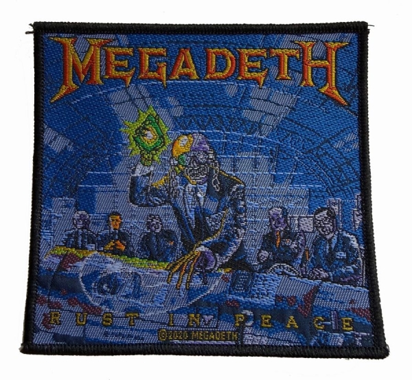 Megadeth - Patch Rust In Peace (9,7 Cm X 10 Cm in the group MERCHANDISE / Accessoarer / Kommande / Hårdrock at Bengans Skivbutik AB (5691975)