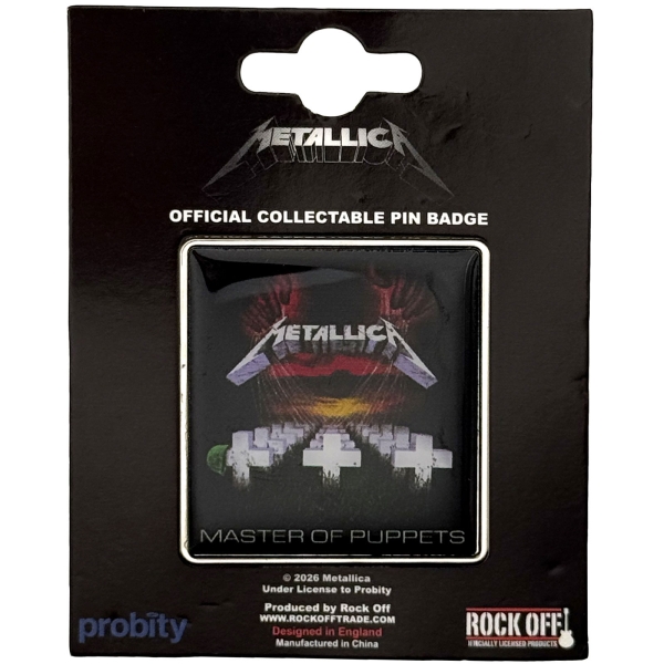 Metallica - Master Of Puppets Pin Badge in the group MERCHANDISE / Pin-Button Badge / / at Bengans Skivbutik AB (5692774)