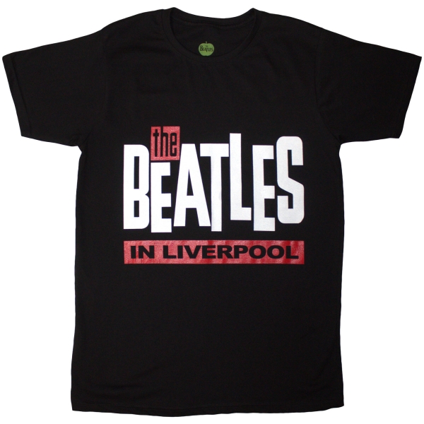 The Beatles - In Liverpool Uni Bl T-Shirt in the group MERCHANDISE / T-shirt / Nyheter / Pop-Rock at Bengans Skivbutik AB (5692974r)