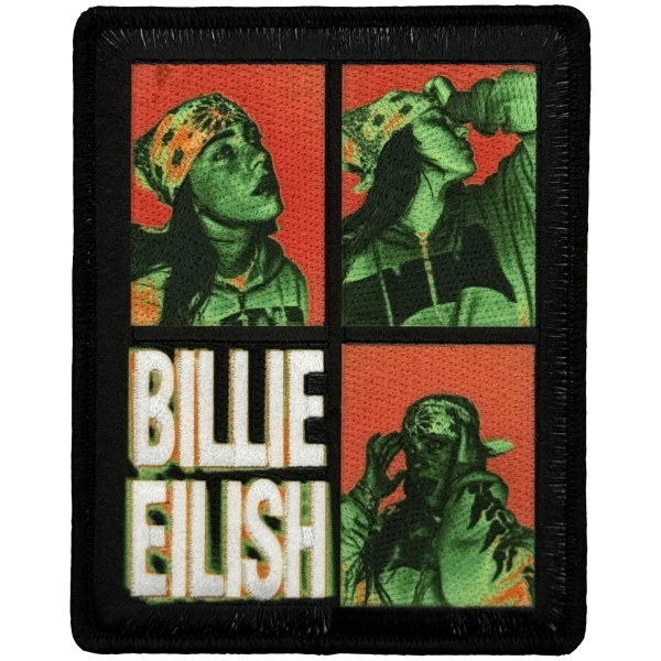 Billie Eilish - 3 Photo Logo Woven Patch in the group MERCH / Accessories / Patches at Bengans Skivbutik AB (5694776)