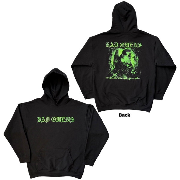 Bad Omens - Green Angel Uni Bl Hoodie in the group MERCHANDISE / Hoodies / Nyheter / Hårdrock at Bengans Skivbutik AB (5695016r)