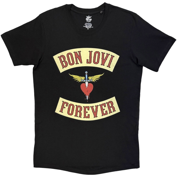 Bon Jovi - Dagger Heart Uni Bl T-Shirt in the group MERCHANDISE / T-shirt / Nyheter / Hårdrock at Bengans Skivbutik AB (5695017r)