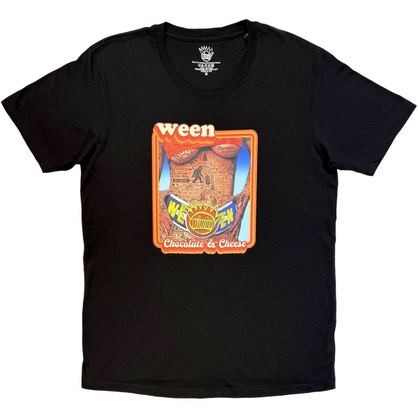 Ween - Chocolate & Cheese Uni Bl T-Shirt in the group MERCHANDISE / T-shirt / Nyheter / Pop-Rock at Bengans Skivbutik AB (5695054r)