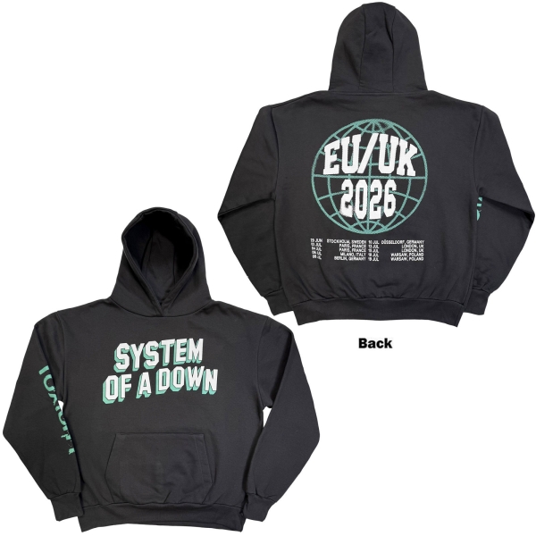 System Of A Down - Hollywood Logo Tour 26 Uni Char Hoodie in the group MERCHANDISE / Hoodies / Nyheter / Hårdrock at Bengans Skivbutik AB (5695340r)