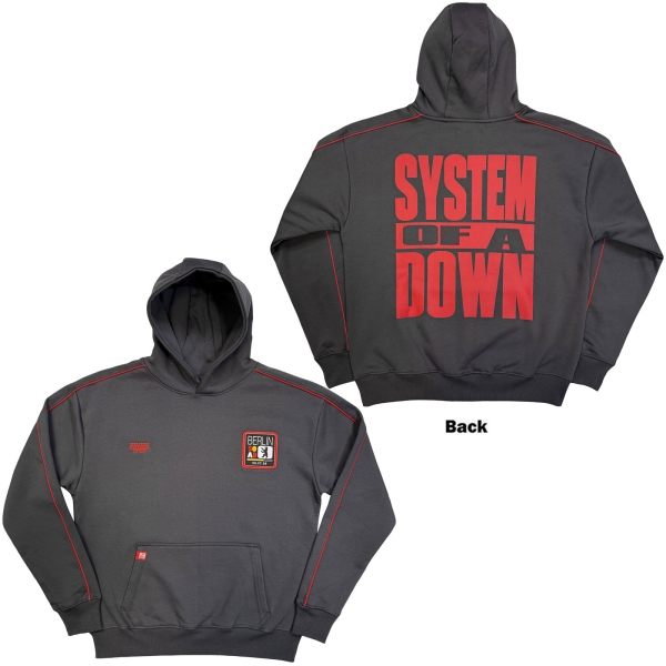 System Of A Down - Berlin Event Tour 26 Uni Grey Hoodie in the group MERCHANDISE / Hoodies / Nyheter / Hårdrock at Bengans Skivbutik AB (5695347r)