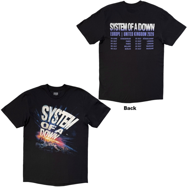 System Of A Down - Admat Tour 26 Uni Bl T-Shirt in the group MERCHANDISE / T-shirt / Nyheter / Hårdrock at Bengans Skivbutik AB (5695353r)
