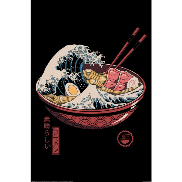 Vincent Trinidad - Great Ramen Wave Maxi Poster 91,5 X 61 Cm in the group MERCH / Posters at Bengans Skivbutik AB (5696554)