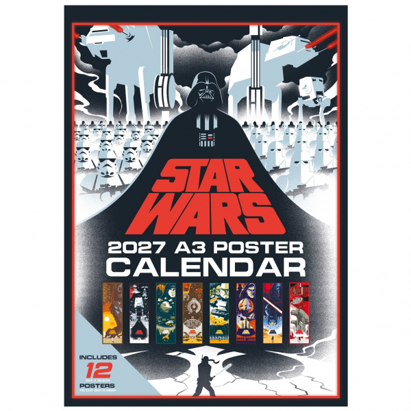Star Wars - 2027 A3 Poster Calendar in the group MERCH / Gadgets / Calendars at Bengans Skivbutik AB (5696653)