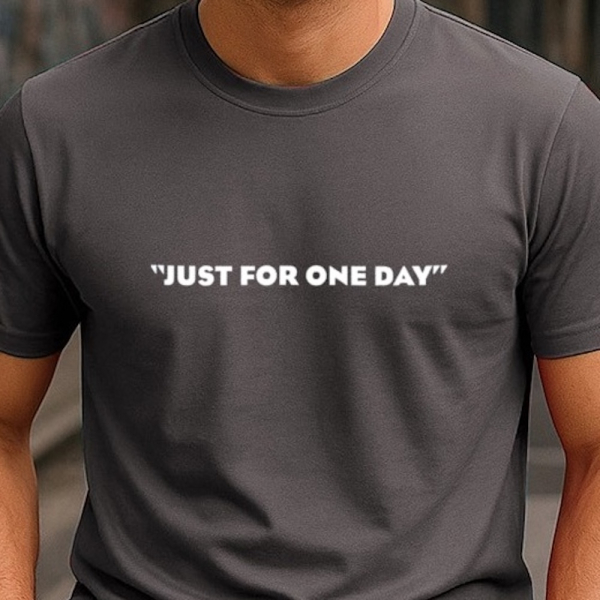 David Bowie - Just For One Day T-Shirt in the group MERCHANDISE / T-shirt / Nyheter / Pop-Rock at Bengans Skivbutik AB (5697589r)