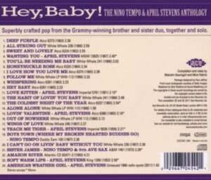 Nino Tempo And April Stevens - Hey Baby! The Nino Tempo & April St in the group CD / Pop-Rock at Bengans Skivbutik AB (642534)