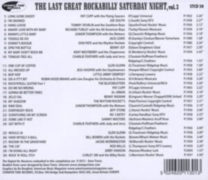 Last Great Rockabilly Saturday Nigh - Last Great Rockabilly Saturday Nigh in the group CD / Pop-Rock,Rockabilly at Bengans Skivbutik AB (697893)