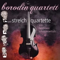 Borodin Quartett - Beethoven/Shostakovich in the group CD / Pop-Rock at Bengans Skivbutik AB (1020604)