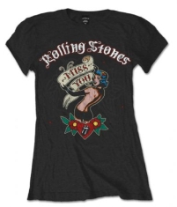 R: Rolling Stones Miss You Black Ladies T Shirt: M -  T-shirt M (M)
