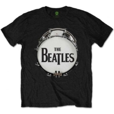 The Beatles Original Drum Skin Mens Black TS -  T-shirt S (S)