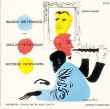 Defranco Buddy / Oscar Peterson - Play Gershwin in the group CD / Jazz/Blues at Bengans Skivbutik AB (3042596)