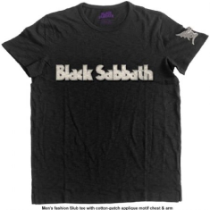 Black Sabbath - T-shirt Logo & Daemon (Applique Motifs) (M)