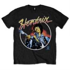 Jimi Hendrix Script Circle T-shirt M