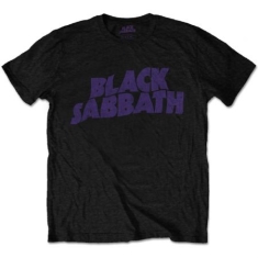 Black Sabbath -  Men's Tee: Wavy Logo Vintage (L)