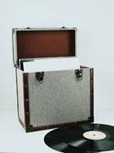 Vinyl Storage - 50LP Record Storage Carry Case - GreyBrown