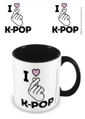K-POP - I Love K-Pop - Black Coloured Inner Mug