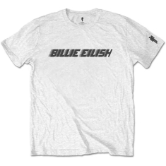 Billie Eilish - Black Racer Logo Uni Wht   