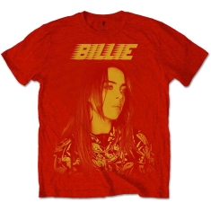 Billie Eilish - Unisex Tee Red - Racer Logo Jumbo