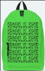 Billie Eilish - Classic Backpack Green - Billie in the group OTHER / Merchandise at Bengans Skivbutik AB (3868092)