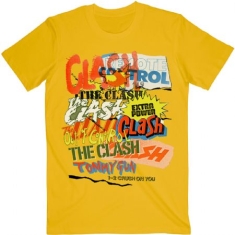 Clash -  The Clash Unisex Tee: Singles Collage Text (L)