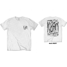 Korn -  Unisex Tee: Scratched Type (Black Print) (S)