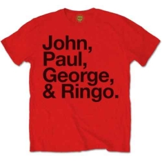 Beatles - The Beatles Unisex Tee: John, Paul, George & Ringo
